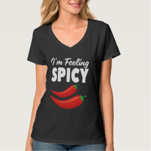 Camiseta Estoy sintiendo gráfico de pimienta picante calien