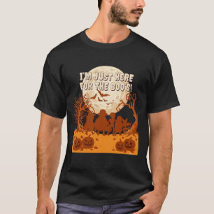 Camiseta Estoy Solo Aquí Boos Halloween Niños Silueta Luna 