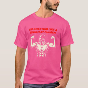 Camiseta Estoy sudando como un pecador en Church Fitness Wo