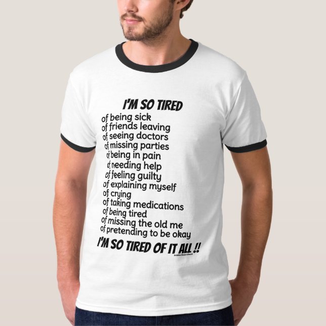 CAMISETA ESTOY TAN CANSADO. (Anverso)