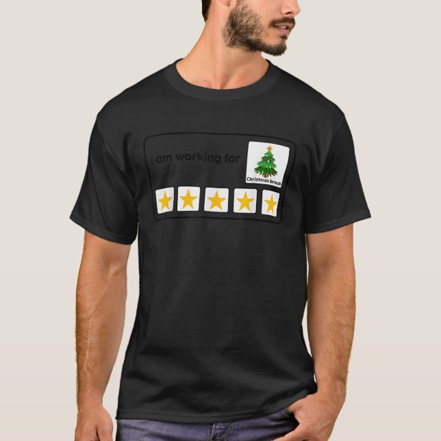 Camiseta Estoy Trabajando Para Navidades Romper Árbol De Na (Anverso)