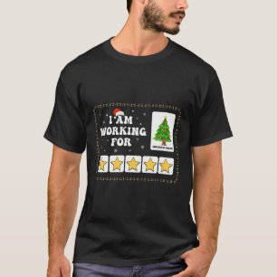 Camiseta Estoy Trabajando Para Navidades Romper Árbol De Na