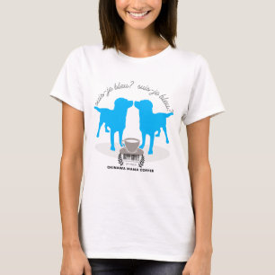 Camiseta ¿Estoy triste? Azul francés Labrador Jazz Café Grá