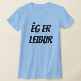 Camiseta Estoy triste en islandés (ég er leiður) azul