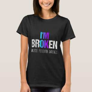 Camiseta Estoy Verde azulado roto y con la cinta morada par