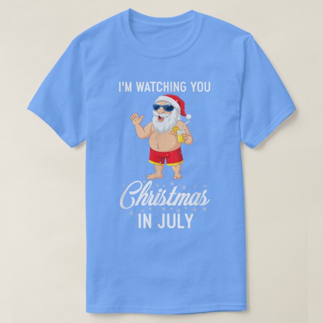 Camiseta Estoy Viendo A Los Navidades De Santa En Julio Vac (Diseño del anverso)