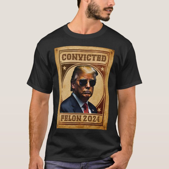 Camiseta Estoy votando por el convicto Felon Trump Mugshot (Anverso)