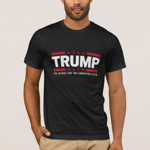 Camiseta Estoy votando por el delincuente convicto Pro Trum