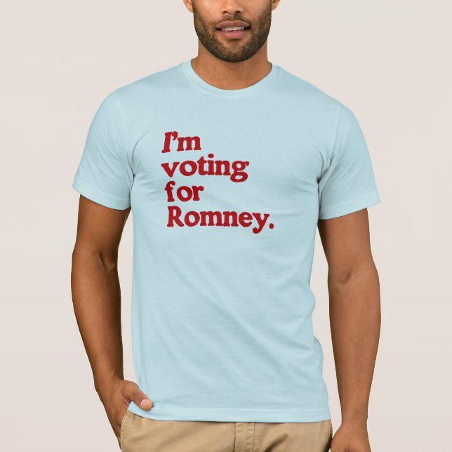 CAMISETA ESTOY VOTANDO POR ROMNEY (Anverso)