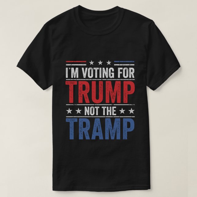 Camiseta Estoy votando por Trump, no por la Trampa 2024 (Diseño del anverso)