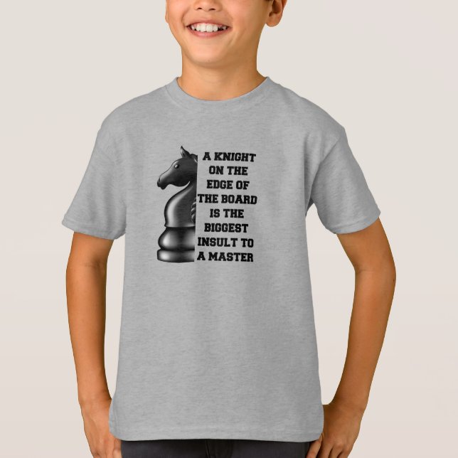 Camiseta Estrategia de ajedrez del Caballero Negro Poder Sa (Anverso)