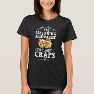 Camiseta Estrategia de reglas de juego de dados de mesa de 