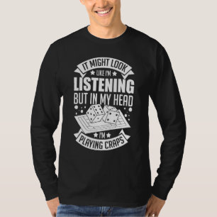 Camiseta Estrategia de reglas de juego de dados de mesa de
