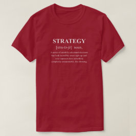 Camiseta Estrategia Divertida Definición Con Texto Blanco J
