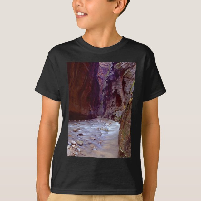 Camiseta Estrechos de Zion que caminan a través del río en (Anverso)