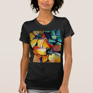 Camiseta Estrella Amarilla de Belén flor acuarela arte