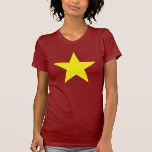 Camiseta Estrella amarilla grande (la colocación de la