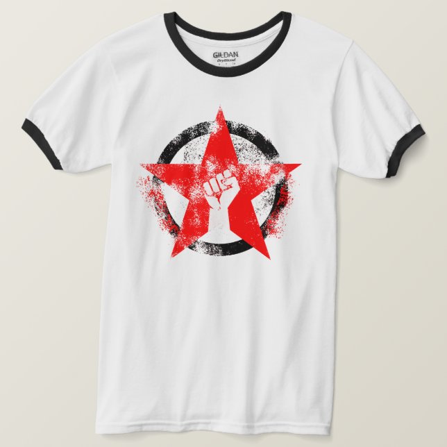 Camiseta Estrella antifascista (Anverso del diseño)