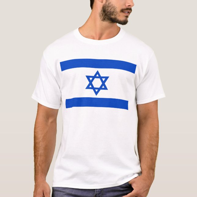 Camiseta Estrella azul de la bandera de Israel Estrella de  (Anverso)