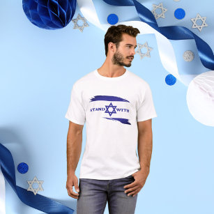 Camiseta Estrella azul de la bandera israelí de David, pont