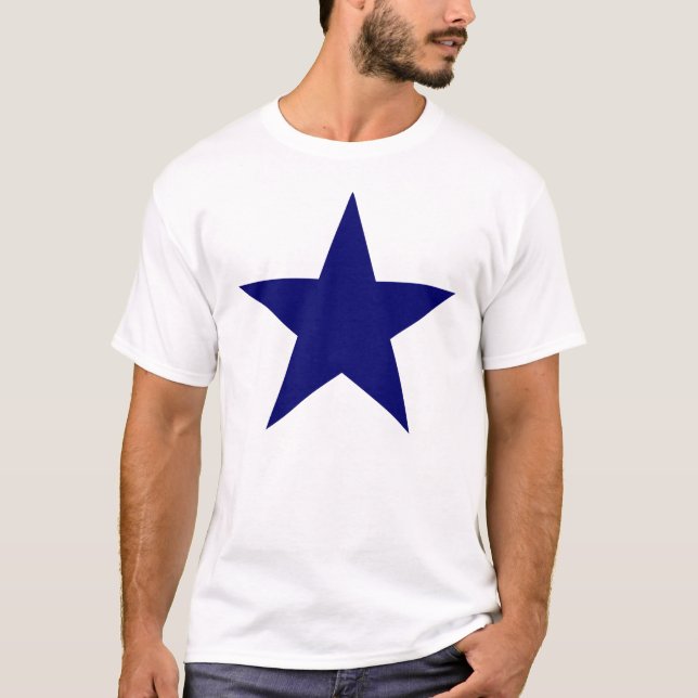 Camiseta Estrella azul grande (Anverso)