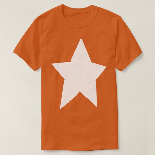 Camiseta Estrella blanca mínima de chonca (Diseño del anverso)