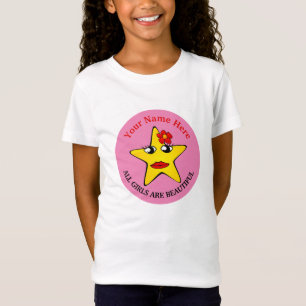 Camiseta Estrella Chica amarilla suave Chicas de poder herm