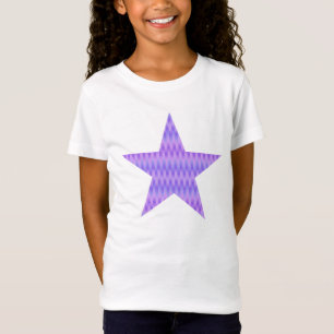 Camiseta Estrella con estampado en rayas sedas - orquídea