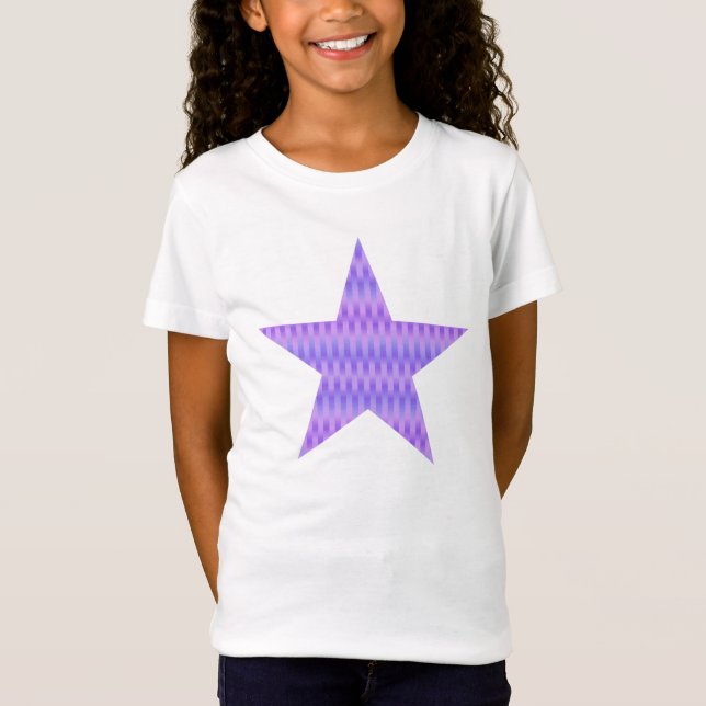 Camiseta Estrella con estampado en rayas sedas - orquídea (Anverso)
