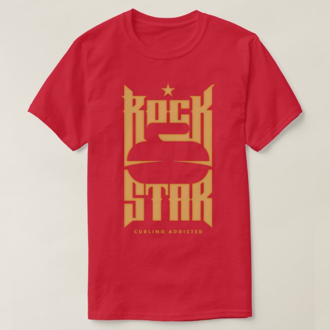 Camiseta Estrella curvadora de rock (Diseño del anverso)