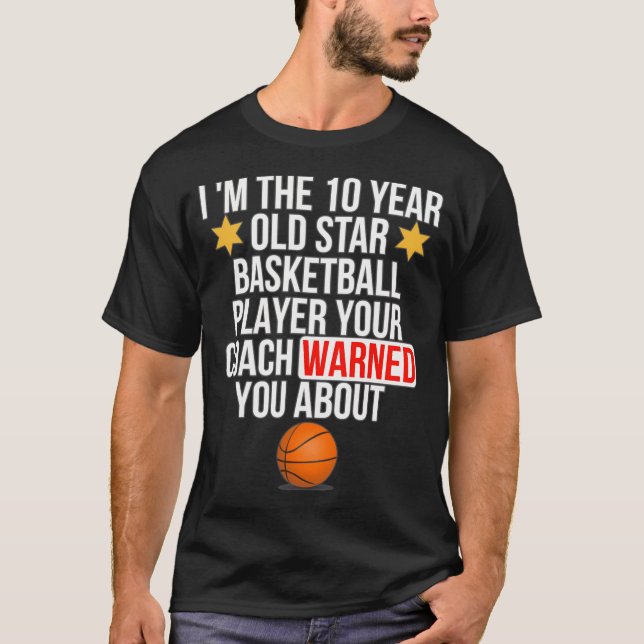 Camiseta Estrella de baloncesto de 10 años (Anverso)