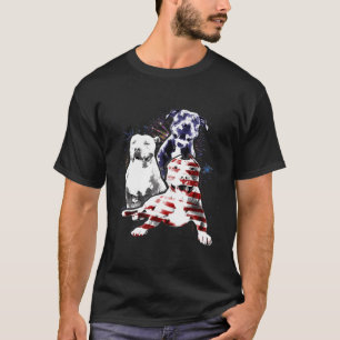Camiseta Estrella de bandera estadounidense Pitbull franjas
