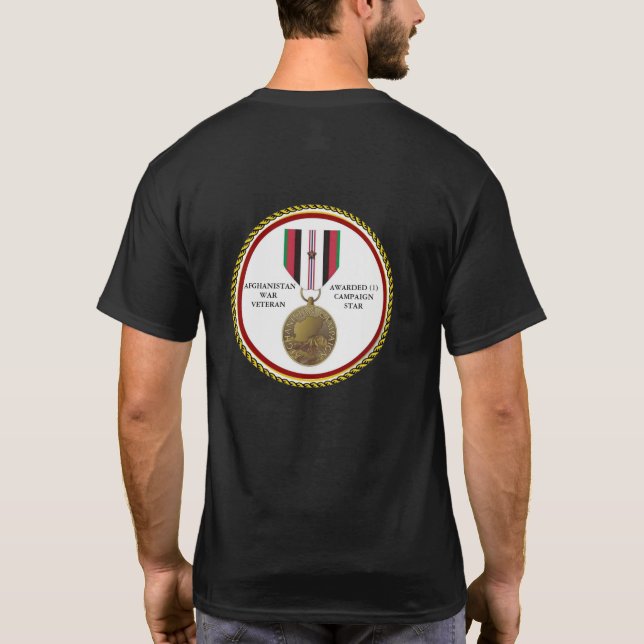 CAMISETA ESTRELLA DE CAMPAÑA VETERANO DE GUERRA EN AFGANIST (Reverso)