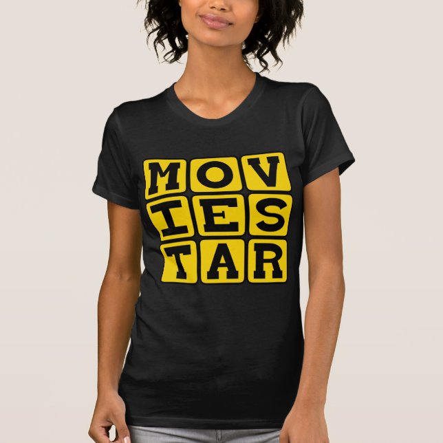 Camiseta estrella de cine, actor popular (Anverso)