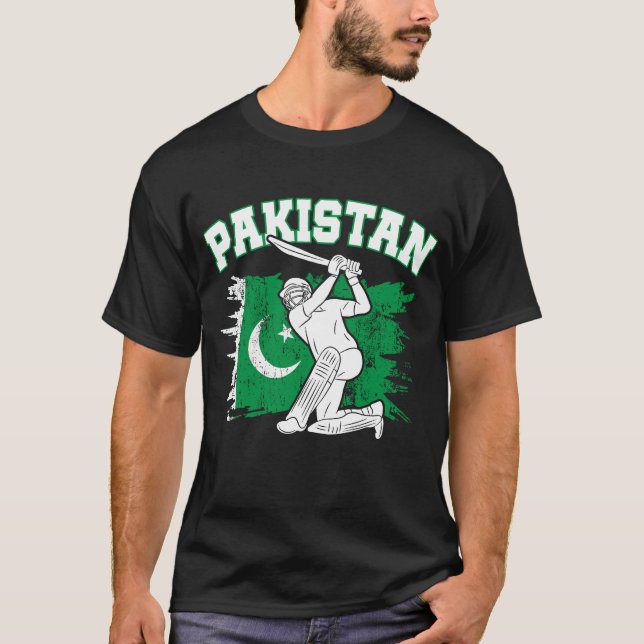 Camiseta Estrella de críquet de Pakistán vintage (Anverso)