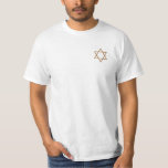 Camiseta Estrella de David<br><div class="desc">Esto una estrella de bronce de David que se puede cambiar a cualquier color de Zazzle que usted quiera y del fondo también.</div>