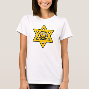 Camiseta Estrella de David judía con una abeja de miel