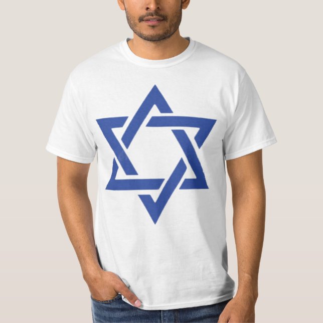 Camiseta Estrella de David Judía Israel Bandera Patriótica (Anverso)