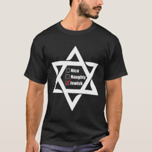 Camiseta Estrella De David Nice Naughty Jewi En Hanukkah Na