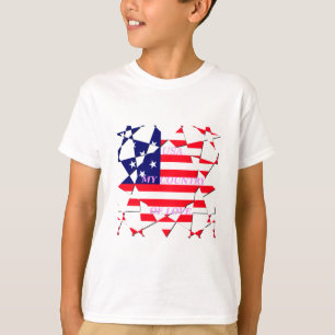 Camiseta Estrella de EE.UU. Amar a mi país de amor