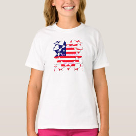 Camiseta Estrella de EE.UU. Amar a mi país de amor