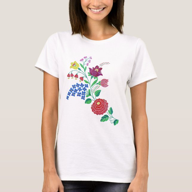 Camiseta Estrella de flores de Kalocsai (Anverso)