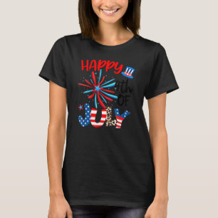 Camiseta Estrella de fuegos artificiales Leopardo Firework 