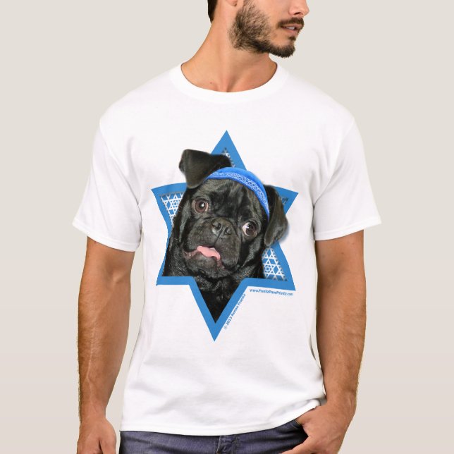 Camiseta Estrella de Jánuca de David - barro amasado - (Anverso)