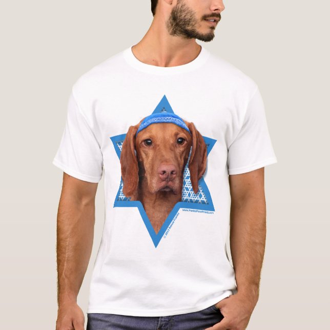 Camiseta Estrella de Jánuca de David - Vizsla - Reagan (Anverso)
