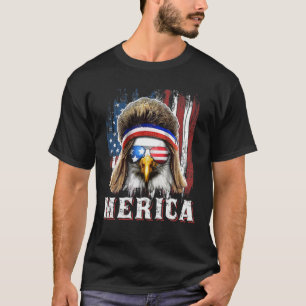 Camiseta Estrella de la Bandera Americana Merica Eagle Mull