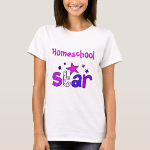 Camiseta Estrella de la escuela Purple Home de bonito