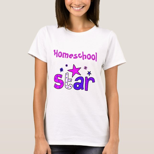 Camiseta Estrella de la escuela Purple Home de bonito (Anverso)