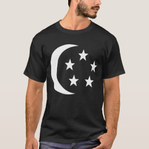 Camiseta Estrella de la luna de la bandera de Singapur