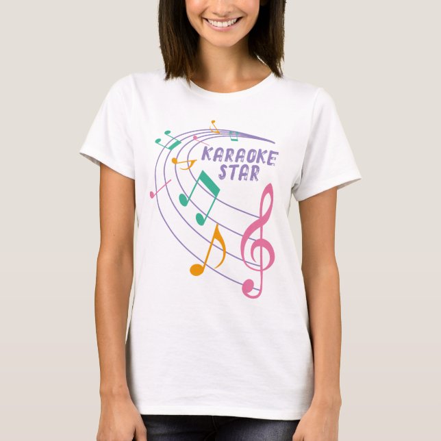 Camiseta Estrella de la Música de Karaoke personal (Anverso)